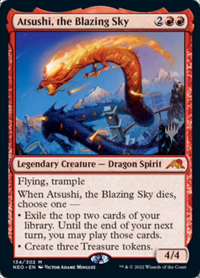 Atsushi, the Blazing Sky (Promo Pack) [Kamigawa: Neon Dynasty Promos] | Arkham Games and Comics