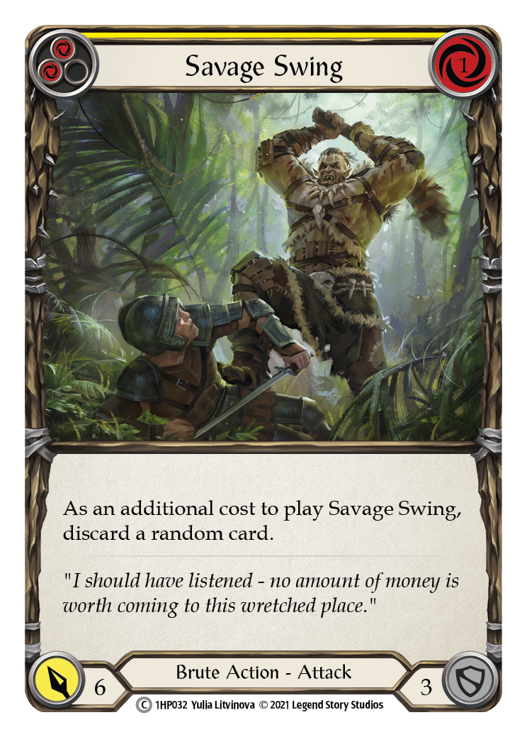 Savage Swing (Yellow) [1HP032] (History Pack 1) | Arkham Games and Comics