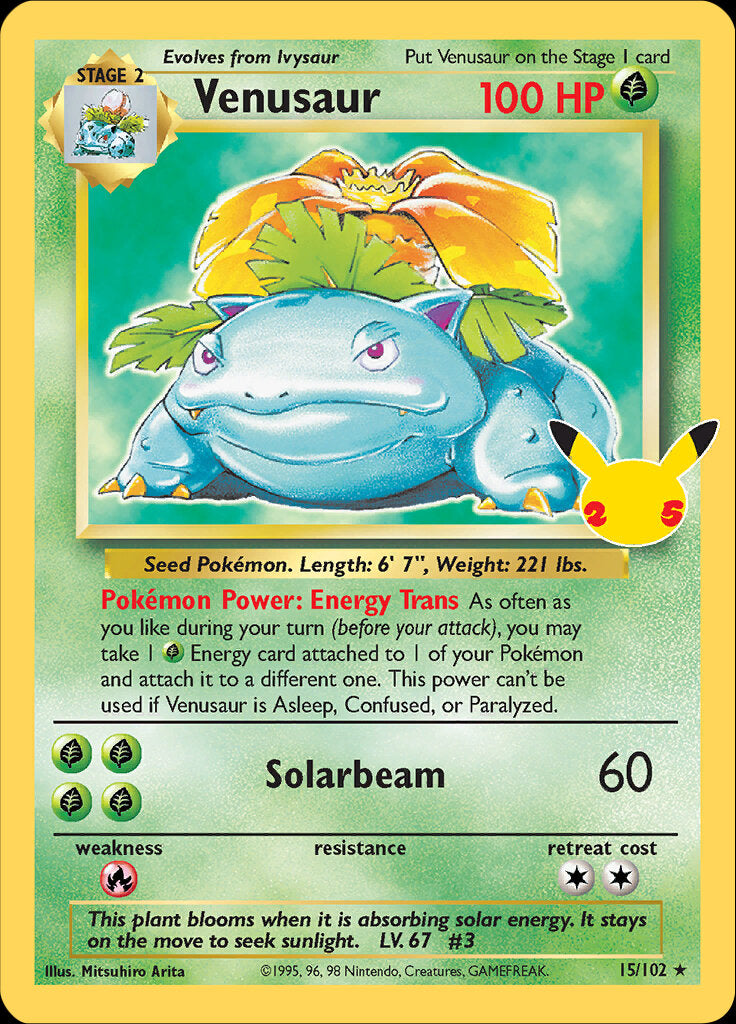 Venusaur (15/102) [Celebrations: 25th Anniversary - Classic Collection] | Arkham Games and Comics