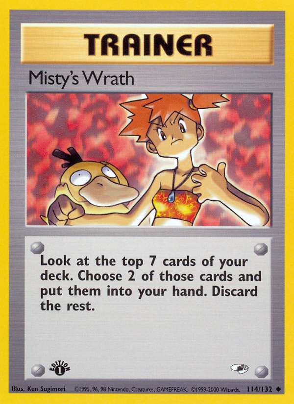 Misty's Wrath (114/132) [Gym Heroes 1st Edition] | Arkham Games and Comics