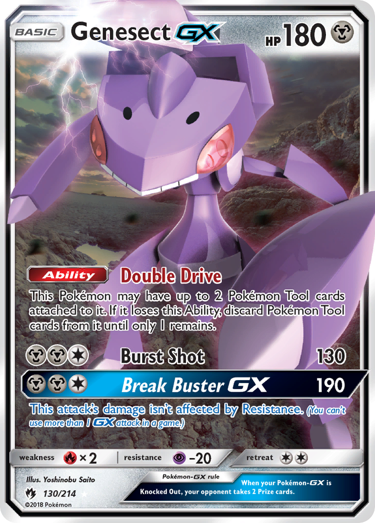 Genesect GX (130/214) [Sun & Moon: Lost Thunder] | Arkham Games and Comics