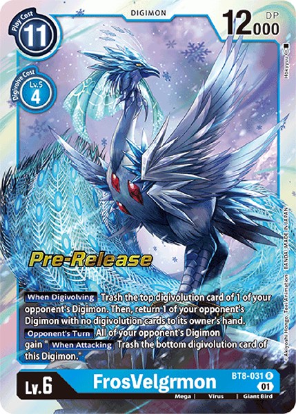 FrosVelgrmon [BT8-031] [New Awakening Pre-Release Cards] | Arkham Games and Comics