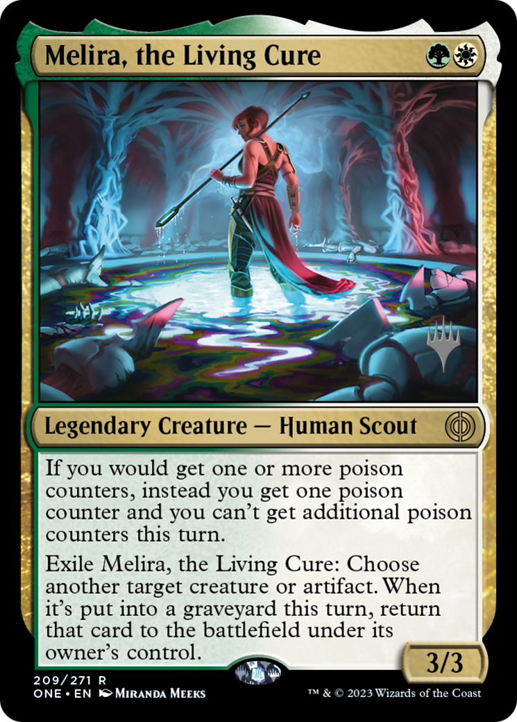 Melira, the Living Cure (Promo Pack) [Phyrexia: All Will Be One Promos] | Arkham Games and Comics