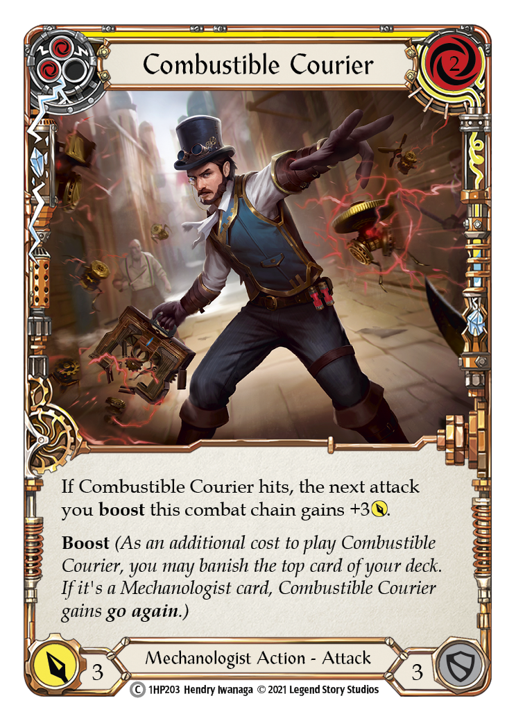 Combustible Courier (Yellow) [1HP203] (History Pack 1) | Arkham Games and Comics