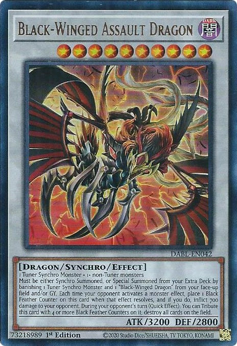 Black-Winged Assault Dragon [DABL-EN042] Ultra Rare | Arkham Games and Comics