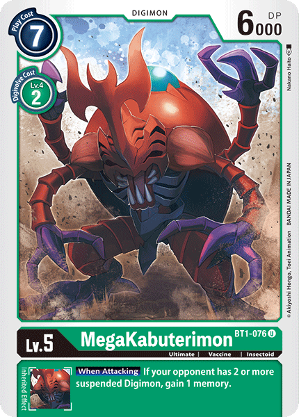 MegaKabuterimon [BT1-076] [Release Special Booster Ver.1.0] | Arkham Games and Comics