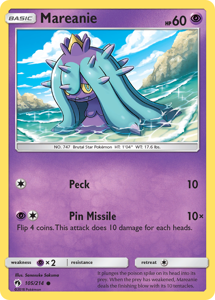 Mareanie (105/214) [Sun & Moon: Lost Thunder] | Arkham Games and Comics