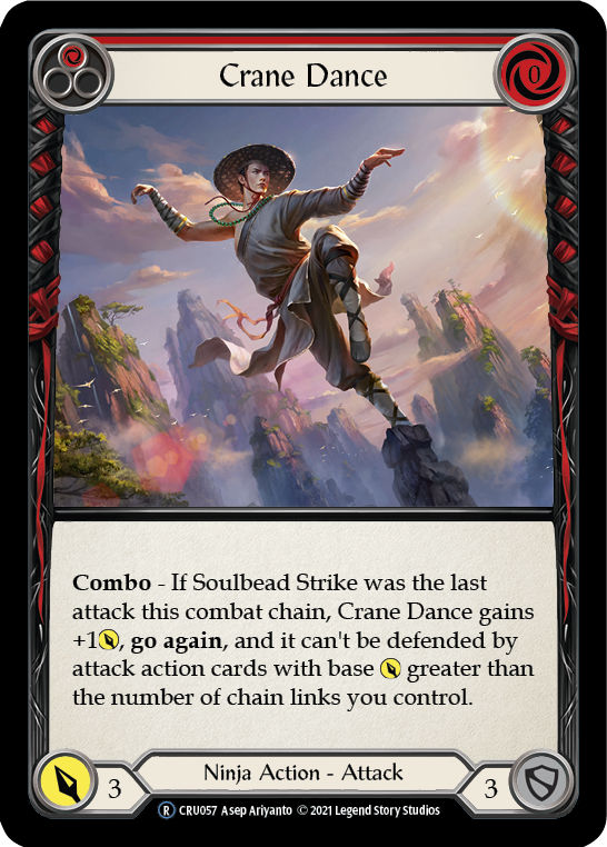 Crane Dance (Red) [U-CRU057] (Crucible of War Unlimited)  Unlimited Rainbow Foil | Arkham Games and Comics