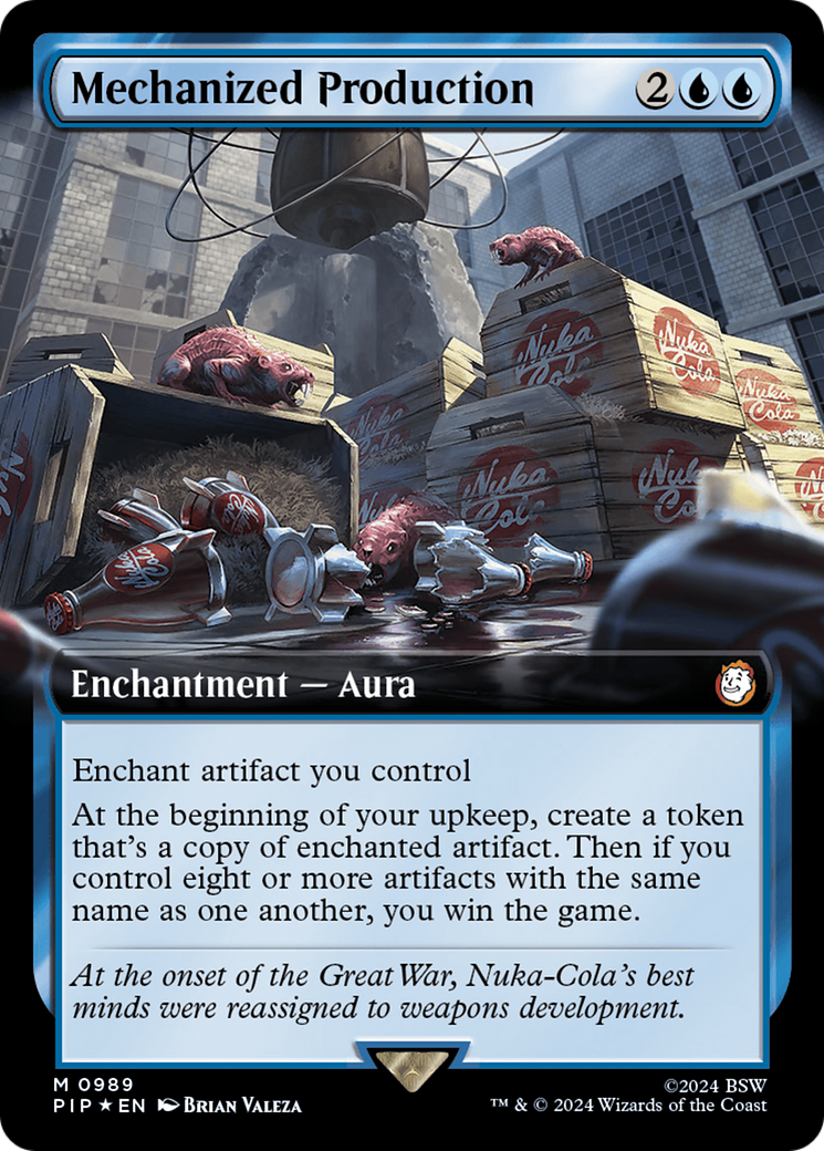 Mechanized Production (Extended Art) (Surge Foil) [Fallout] | Arkham Games and Comics