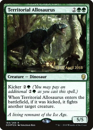 Territorial Allosaurus [Dominaria Promos] | Arkham Games and Comics