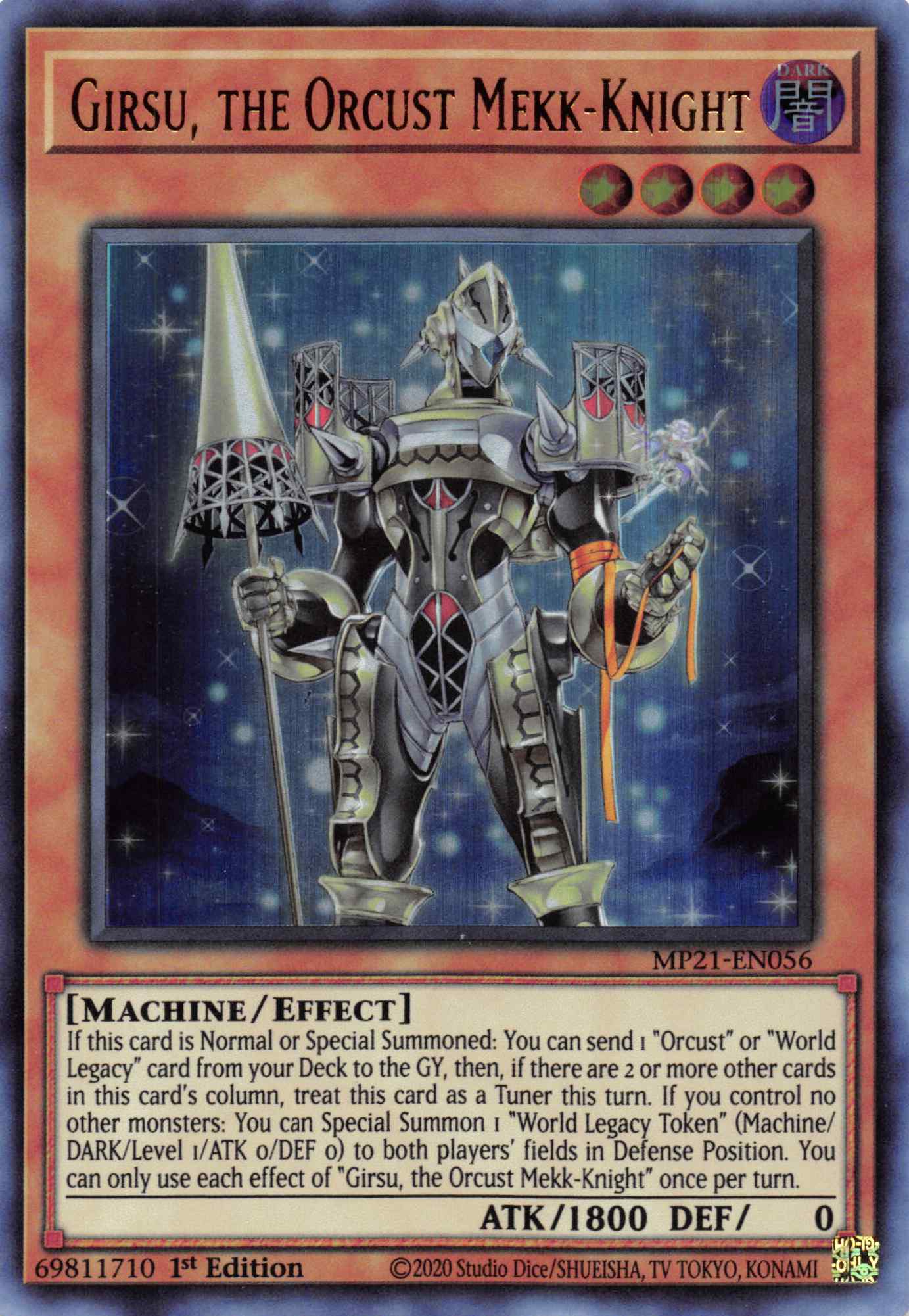 Girsu, the Orcust Mekk-Knight [MP21-EN056] Ultra Rare | Arkham Games and Comics