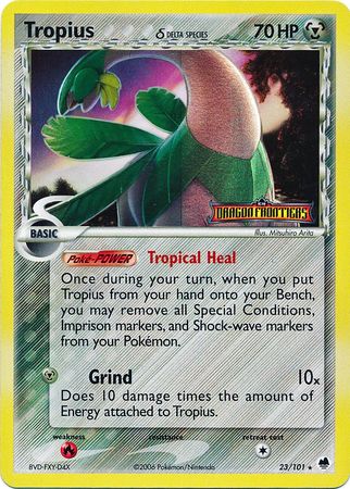 Tropius (23/101) (Delta Species) (Stamped) [EX: Dragon Frontiers] | Arkham Games and Comics