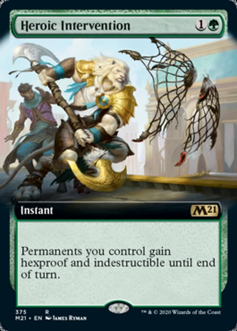 Heroic Intervention (Extended Art) [Core Set 2021] | Arkham Games and Comics
