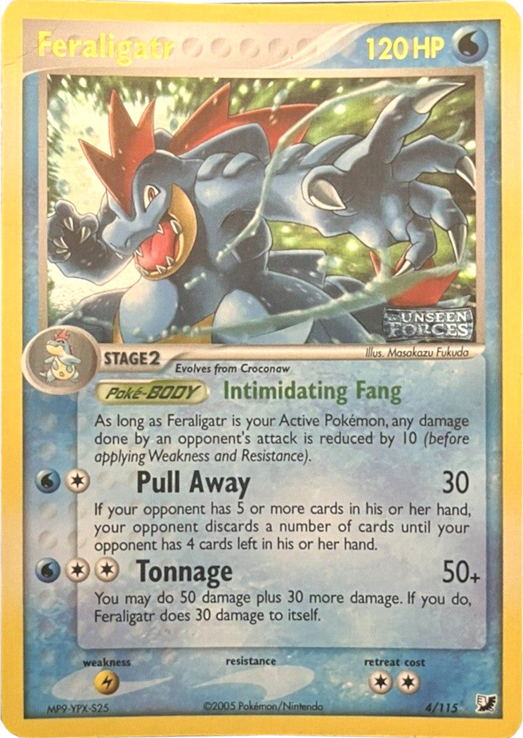 Feraligatr (4/115) (Stamped) [EX: Unseen Forces] | Arkham Games and Comics