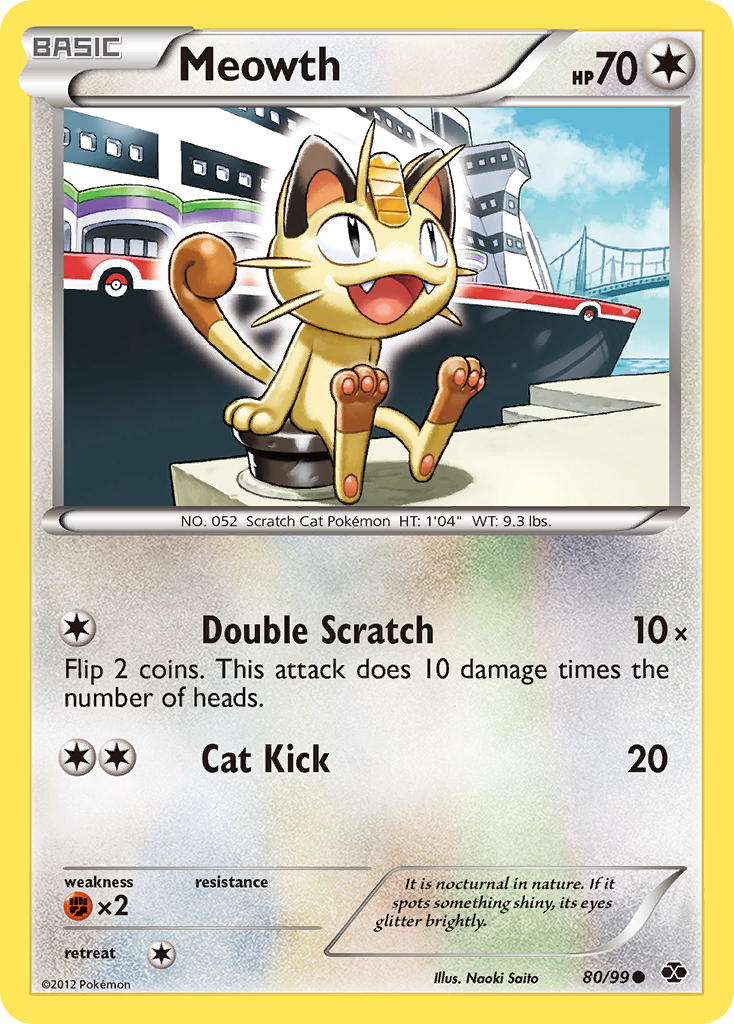 Meowth (80/99) [Black & White: Next Destinies] | Arkham Games and Comics