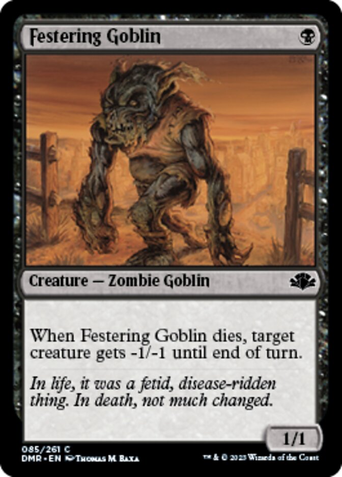 Festering Goblin [Dominaria Remastered] | Arkham Games and Comics