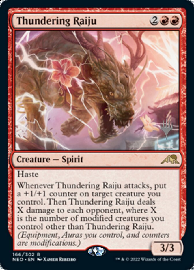 Thundering Raiju (Promo Pack) [Kamigawa: Neon Dynasty Promos] | Arkham Games and Comics