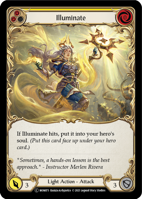 Illuminate (Yellow) [U-MON073-RF] (Monarch Unlimited)  Unlimited Rainbow Foil | Arkham Games and Comics