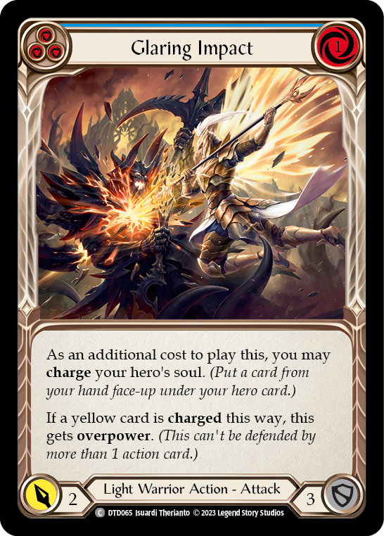 Glaring Impact (Blue) [DTD065] (Dusk Till Dawn)  Rainbow Foil | Arkham Games and Comics