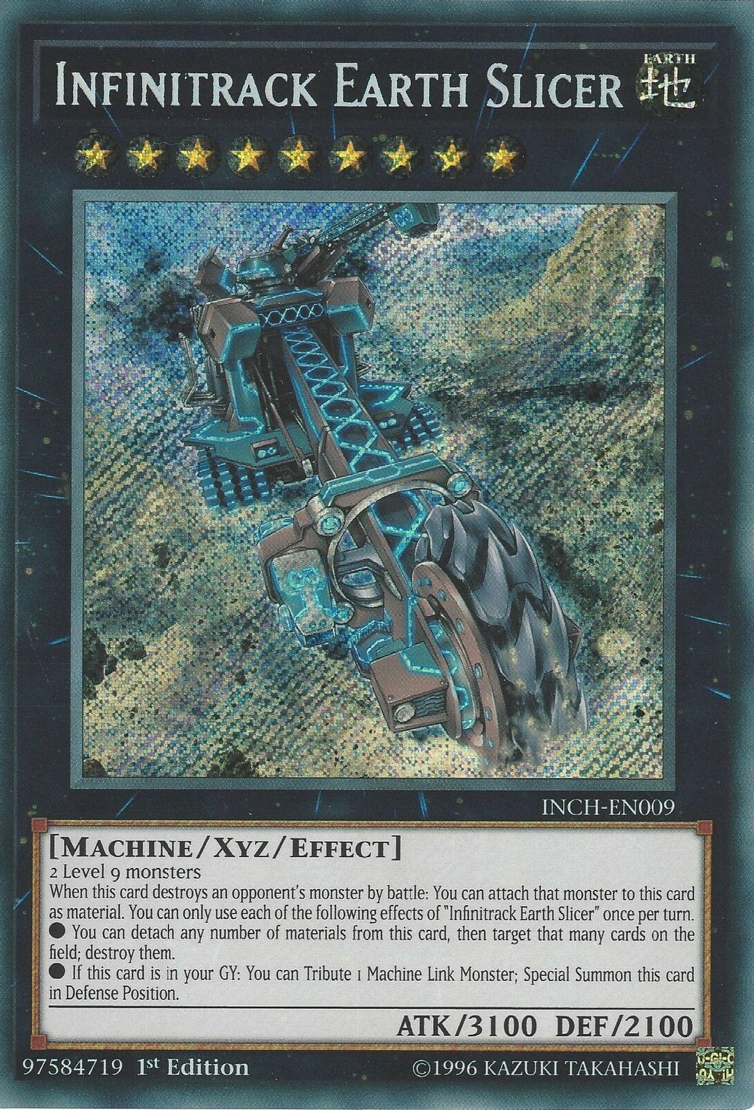 Infinitrack Earth Slicer [INCH-EN009] Secret Rare | Arkham Games and Comics