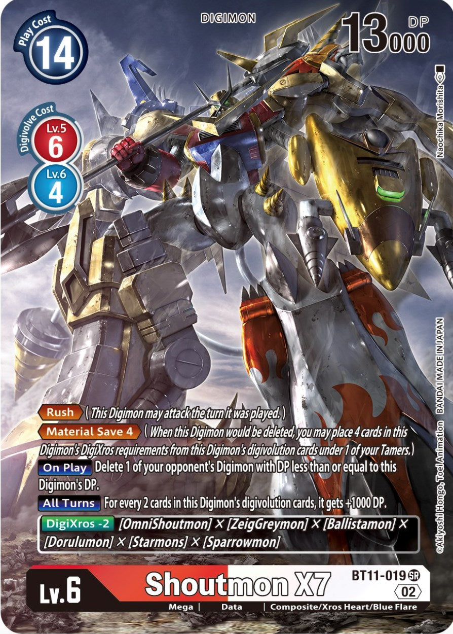 Shoutmon X7 [BT11-019] (Alternate Art) [Dimensional Phase] | Arkham Games and Comics