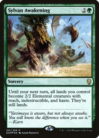 Sylvan Awakening [Dominaria Promos] | Arkham Games and Comics