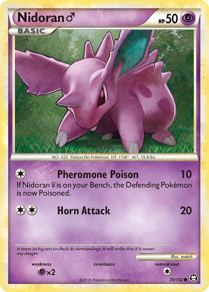 Nidoran (70/102) (Male) [HeartGold & SoulSilver: Triumphant] | Arkham Games and Comics