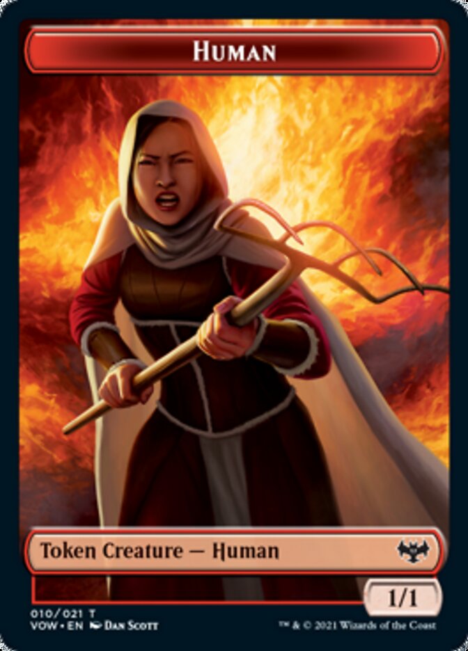 Human Token (010) [Innistrad: Crimson Vow Tokens] | Arkham Games and Comics