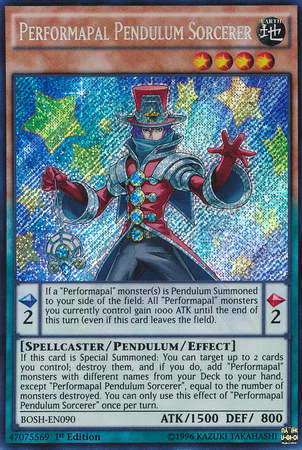 Performapal Pendulum Sorcerer [BOSH-EN090] Secret Rare | Arkham Games and Comics