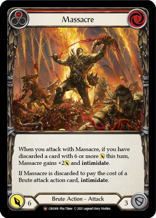 Massacre [U-CRU008] (Crucible of War Unlimited)  Unlimited Rainbow Foil | Arkham Games and Comics