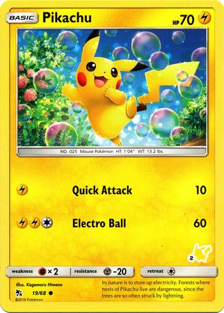 Pikachu (19/68) (Pikachu Stamp #2) [Battle Academy 2020] | Arkham Games and Comics