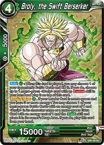 Broly, the Swift Berserker (EB1-30) [Battle Evolution Booster] | Arkham Games and Comics