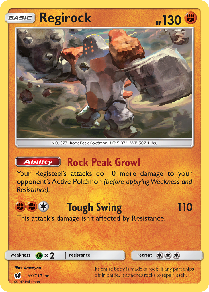 Regirock (53/111) [Sun & Moon: Crimson Invasion] | Arkham Games and Comics