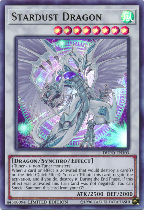 Stardust Dragon [DUPO-EN103] Ultra Rare | Arkham Games and Comics