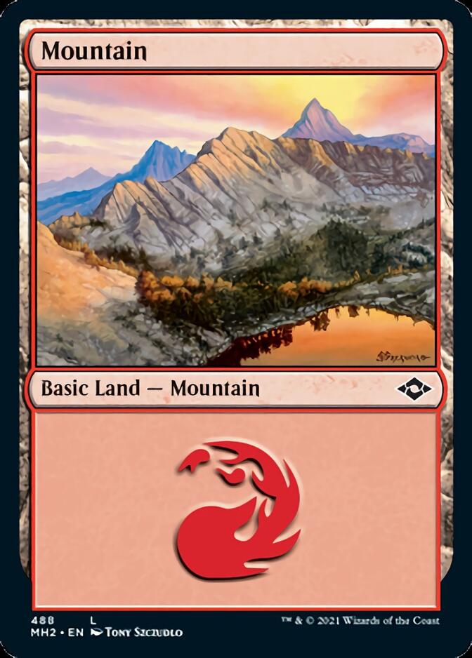 Mountain (488) (Foil Etched) [Modern Horizons 2] | Arkham Games and Comics