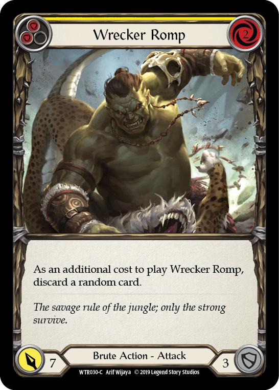 Wrecker Romp (Yellow) [WTR030-C] (Welcome to Rathe)  Alpha Print Rainbow Foil | Arkham Games and Comics