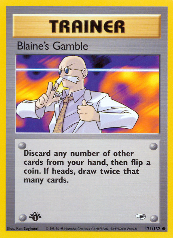 Blaine's Gamble (121/132) [Gym Heroes 1st Edition] | Arkham Games and Comics
