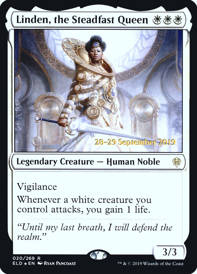 Linden, the Steadfast Queen  [Throne of Eldraine Prerelease Promos] | Arkham Games and Comics