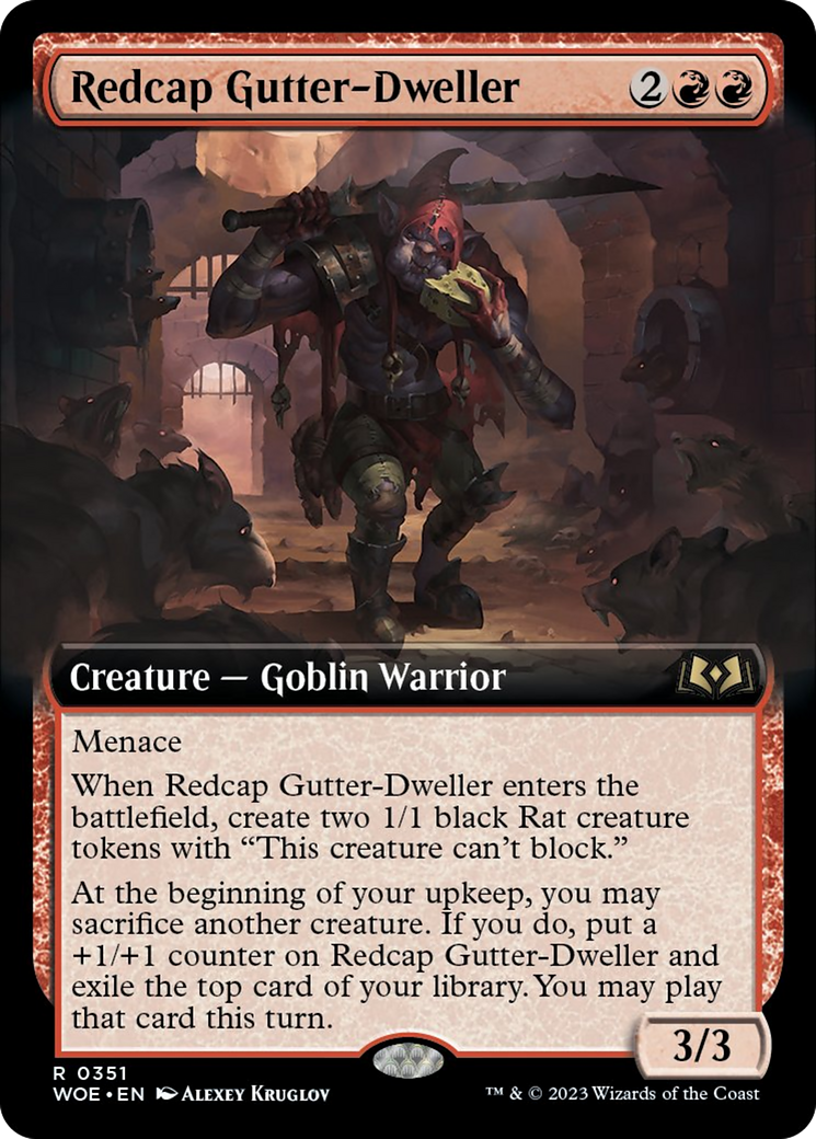 Redcap Gutter-Dweller (Extended Art) [Wilds of Eldraine] | Arkham Games and Comics