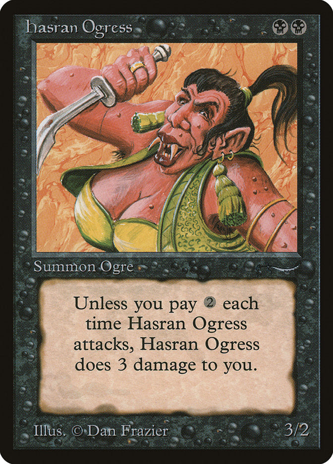 Hasran Ogress (Dark Mana Cost) [Arabian Nights] | Arkham Games and Comics