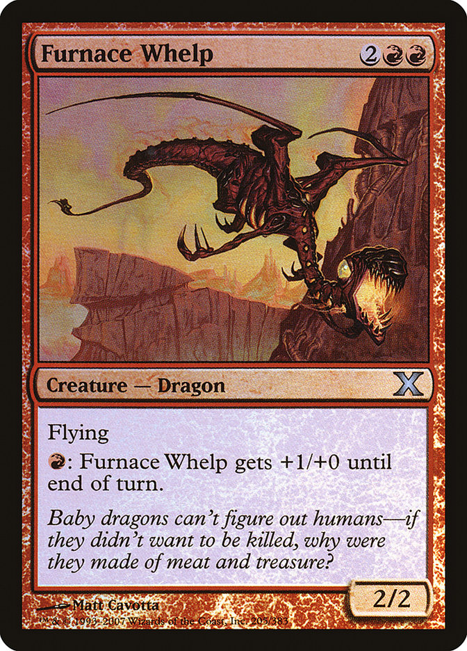 Furnace Whelp (Premium Foil) [Tenth Edition] | Arkham Games and Comics