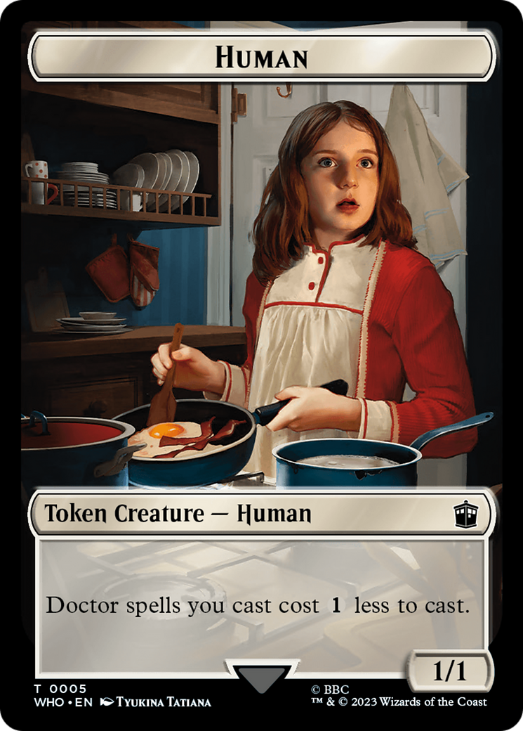 Human (0005) // Food (0026) Double-Sided Token [Doctor Who Tokens] | Arkham Games and Comics