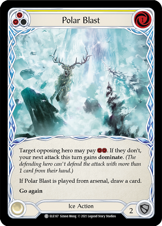 Polar Blast (Yellow) [ELE167] (Tales of Aria)  1st Edition Rainbow Foil | Arkham Games and Comics