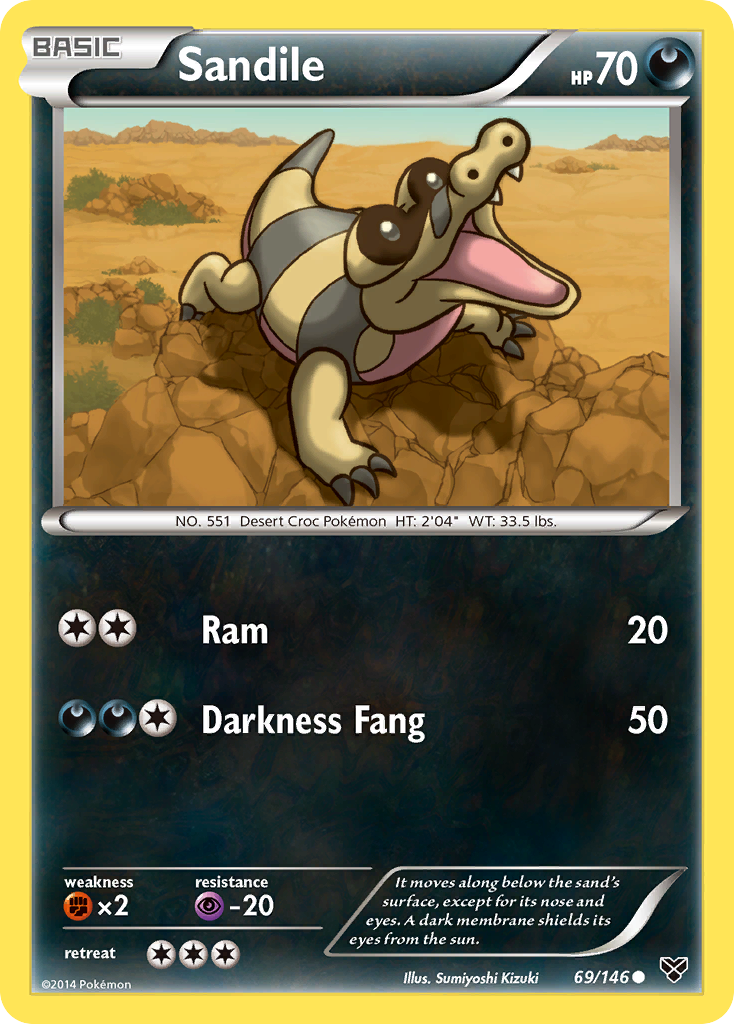 Sandile (69/146) [XY: Base Set] | Arkham Games and Comics