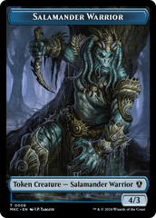 Salamander Warrior // Zombie Double-Sided Token [Murders at Karlov Manor Commander Tokens] | Arkham Games and Comics