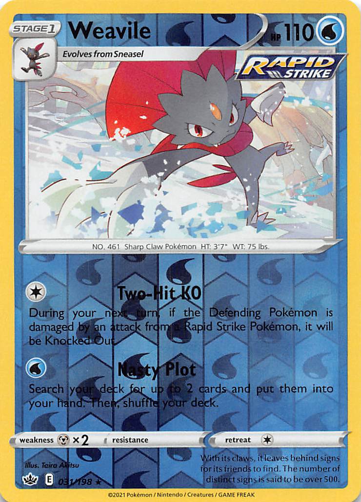 Weavile (031/198) [Sword & Shield: Chilling Reign] | Arkham Games and Comics