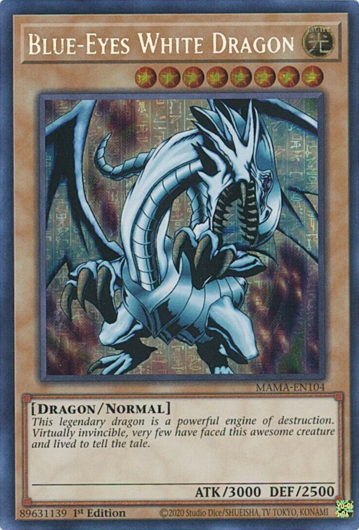 Blue-Eyes White Dragon [MAMA-EN104] Ultra Pharaoh's Rare | Arkham Games and Comics