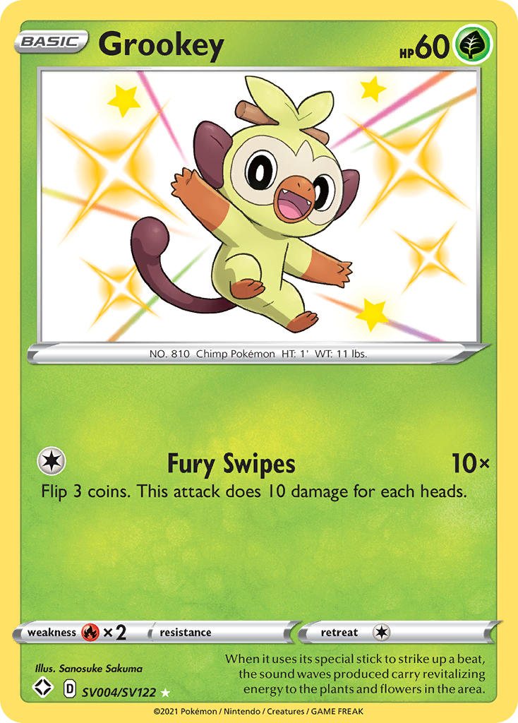 Grookey (SV004/SV122) [Sword & Shield: Shining Fates] | Arkham Games and Comics