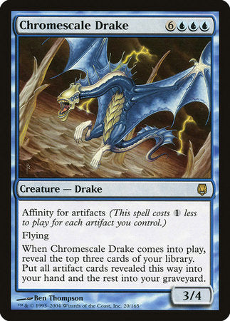 Chromescale Drake [Darksteel] | Arkham Games and Comics