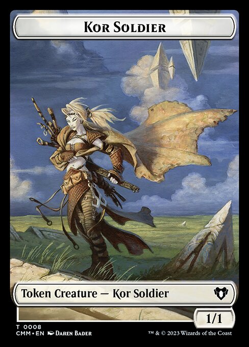 Elemental (0024) // Kor Soldier Double-Sided Token [Commander Masters Tokens] | Arkham Games and Comics